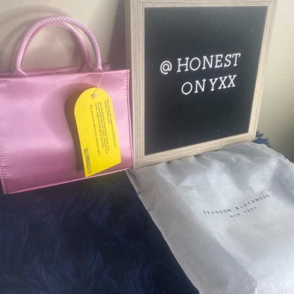 Pink satin Brandon Blackwood esr tote - Picture 3 of 3